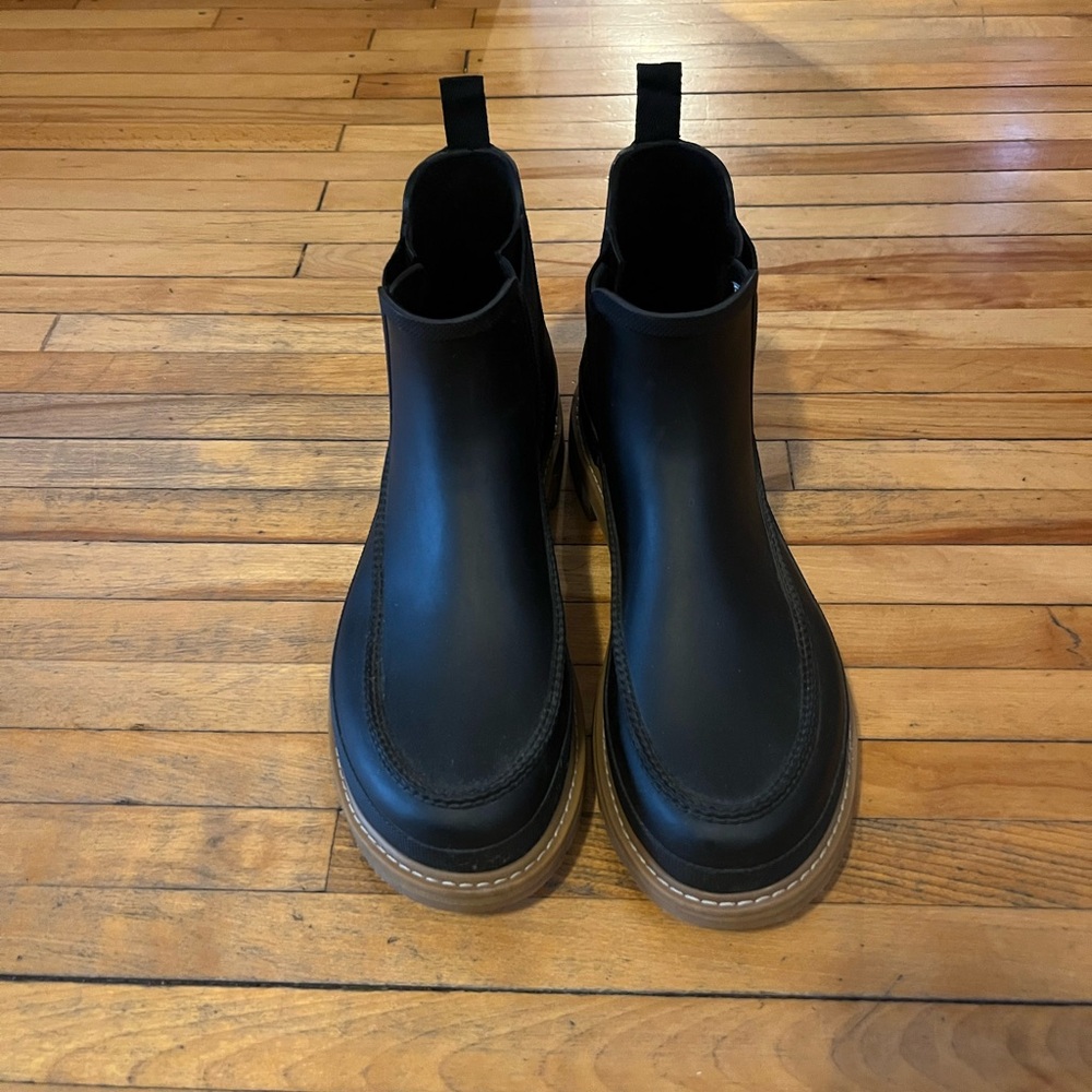 Men's Hunter Black Chelsea Rain Boots